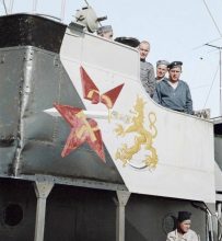 Антисоветская картина на финской канонерской лодке